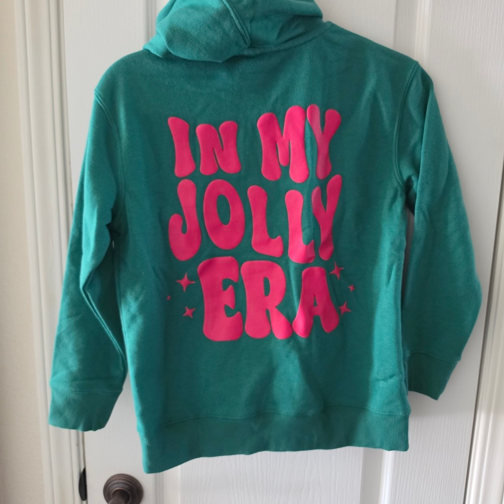 Art Class Kids Green In My Jolly Era Disco Ball Graphic Hoodie Size M 8 - Picture 5 of 6